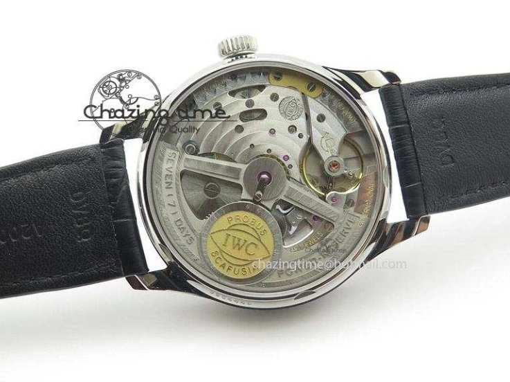 MIROTIME 0406 Portuguese Real PR IW500126 ZF 1:1 Best Edition Grey Red Dial On Black Leather Strap A52010 V Resilient 7333